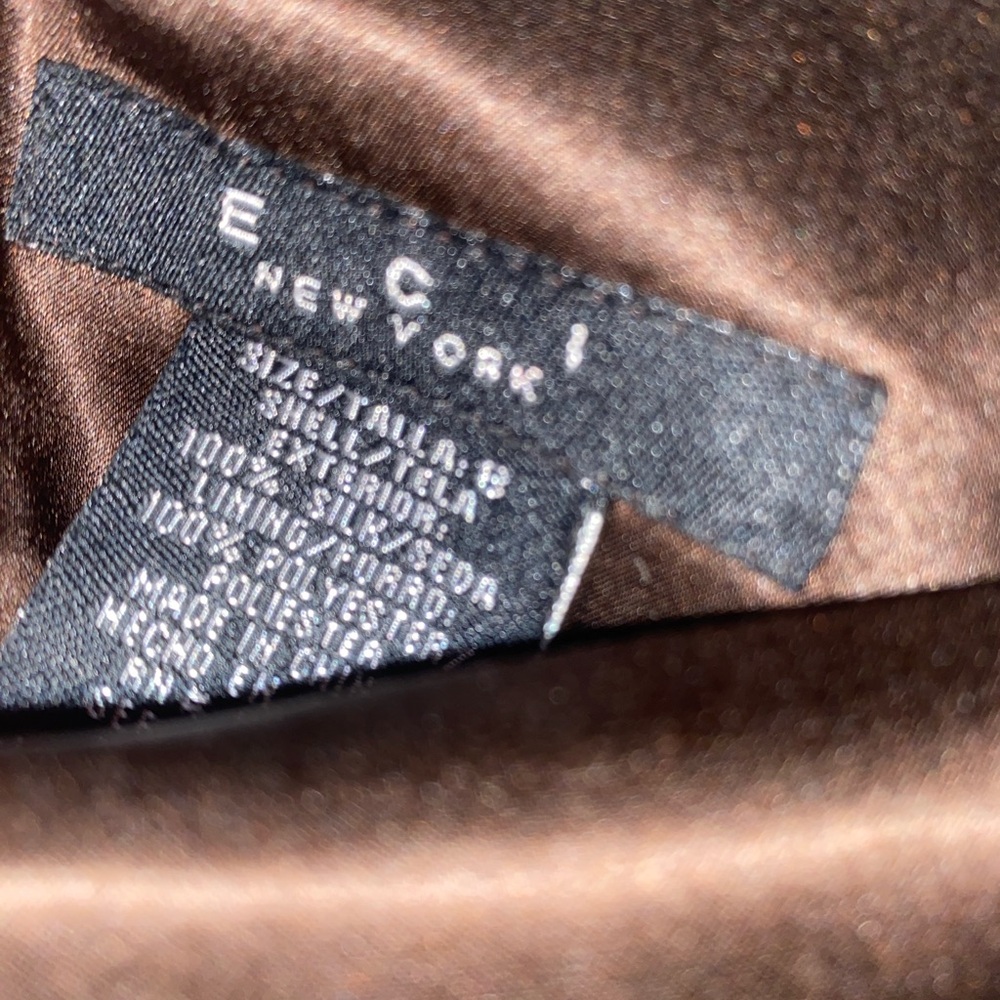 Brown Silk Midi Skirt - Picture 3 of 5